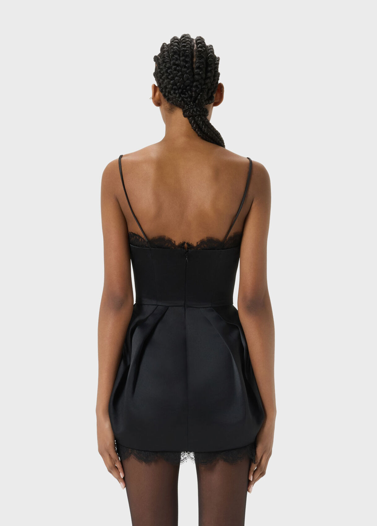 Satin and lace balloon dress - Blumarine